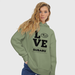 Женское худи Oversize хлопок Subaru Love Classic - фото 2