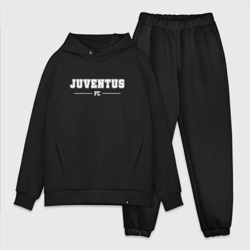 Мужской костюм oversize хлопок с принтом Juventus Football Club Классика, вид спереди #2