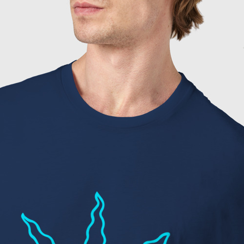 Мужская футболка хлопок с принтом Символ Dark Souls в неоновых цветах, фото #4