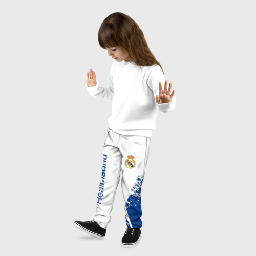 Детские брюки 3D с принтом Реал Мадрид / краска, фото на моделе #1