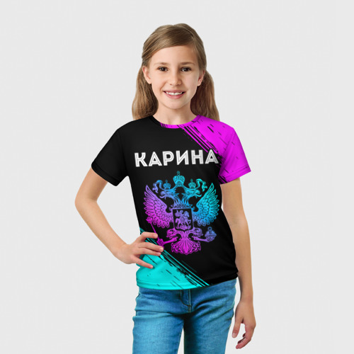 Детская футболка 3D Карина Россия, цвет 3D печать - фото 5