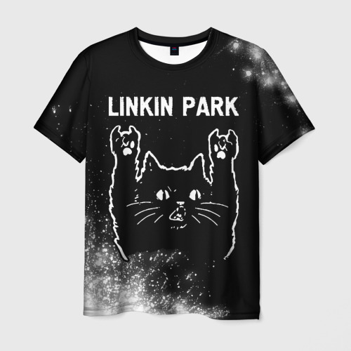 Мужская футболка 3D Группа Linkin Park и Рок Кот, цвет 3D печать