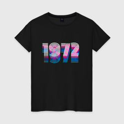 Женская футболка хлопок 1972 Год Ретро Неон