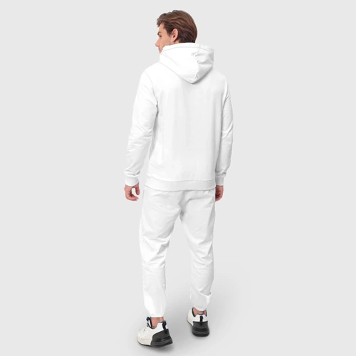 Мужской костюм хлопок с толстовкой с принтом БОЛЕН МАРИНОВИРУСОМ, вид сзади #2