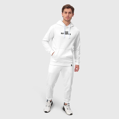 Мужской костюм хлопок с толстовкой с принтом БОЛЕН МАРИНОВИРУСОМ, фото на моделе #1