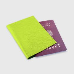 Обложка для паспорта матовая кожа Зеленый неон из фильма Барби - фото 2