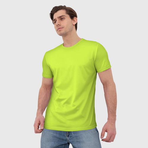 Мужская футболка 3D с принтом Зеленый неон из фильма Барби, фото на моделе #1