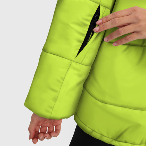 Женская зимняя куртка 3D с принтом Зеленый неон из фильма Барби, фото #4