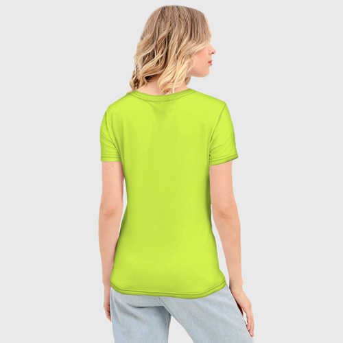 Женская футболка 3D Slim Зеленый неон из фильма Барби, цвет 3D печать - фото 4