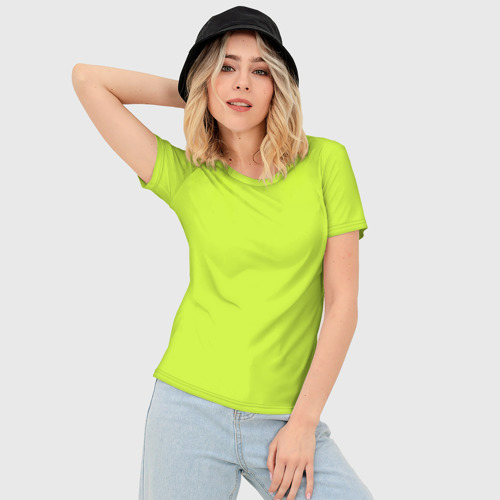 Женская футболка 3D Slim Зеленый неон из фильма Барби - фото 3