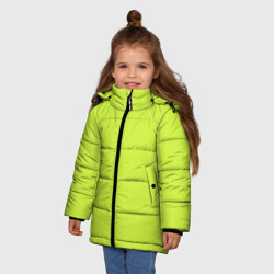 Зимняя куртка для девочек 3D Зеленый неон из фильма Барби - фото 2