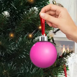 Ёлочный шар Яркий розовый из фильма Барби - фото 2