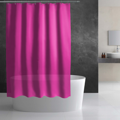 Штора 3D для ванной Яркий розовый из фильма Барби - фото 2