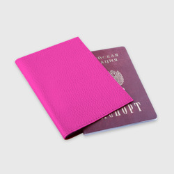 Обложка для паспорта матовая кожа Яркий розовый из фильма Барби - фото 2