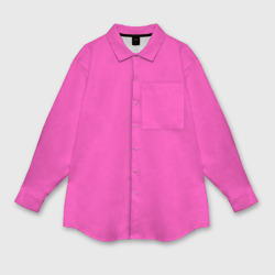Женская рубашка oversize 3D Яркий розовый из фильма Барби