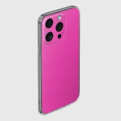 Чехол для iPhone 15 Pro силиконовый с защитой камеры Яркий розовый из фильма Барби - фото 2