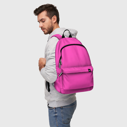Рюкзак 3D с принтом Яркий розовый из фильма Барби, фото на моделе #1