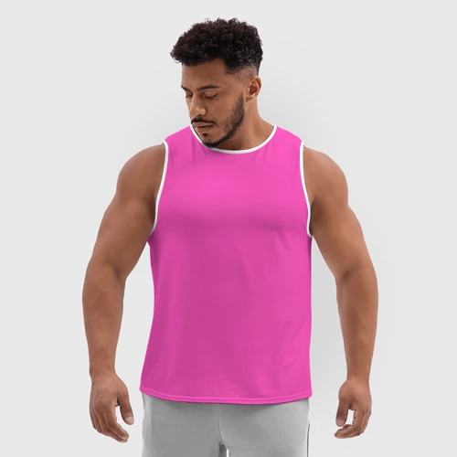 Мужская спортивная майка 3D Яркий розовый из фильма Барби - фото 3