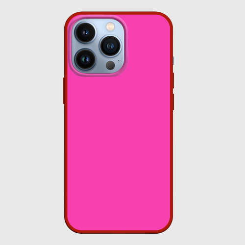 Чехол для iPhone 13 Pro с принтом Яркий розовый из фильма Барби, вид спереди #2