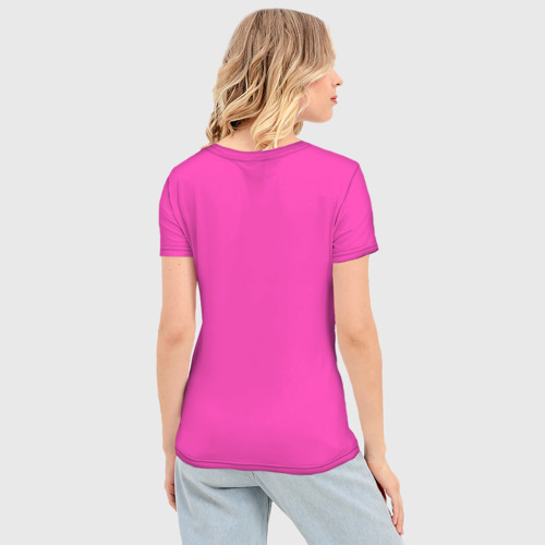Женская футболка 3D Slim Яркий розовый из фильма Барби, цвет 3D печать - фото 4