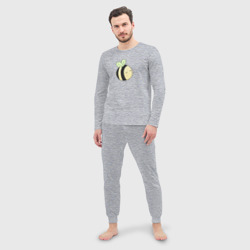 Мужская пижама с лонгсливом хлопок Маленькая круглая пчелка - фото 2