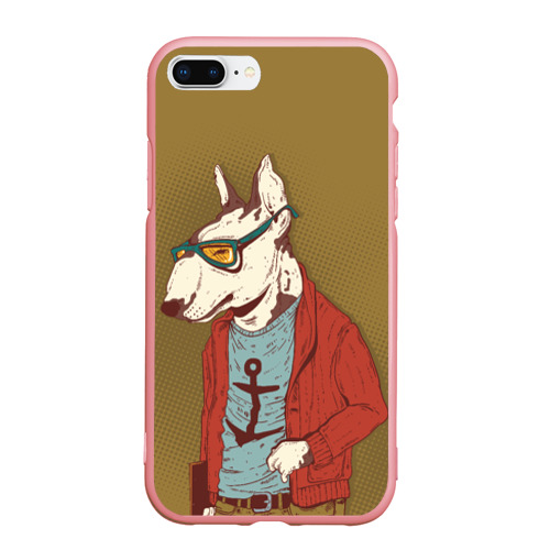 Чехол для iPhone 7Plus/8 Plus матовый Пёс ученый, цвет баблгам