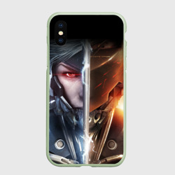 Чехол для iPhone XS Max матовый Metal gear Rising самурай