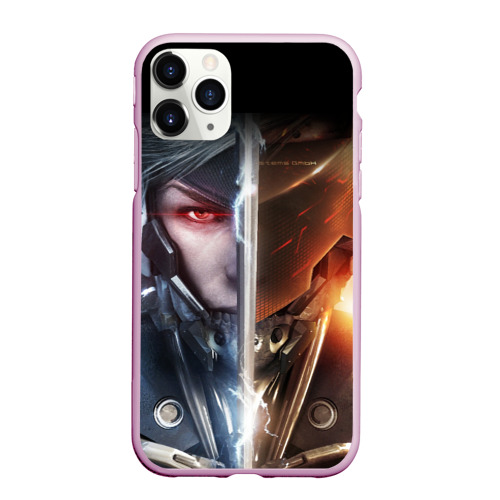 Чехол для iPhone 11 Pro Max матовый Metal gear Rising самурай, цвет розовый