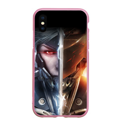 Чехол для iPhone XS Max матовый Metal gear Rising самурай