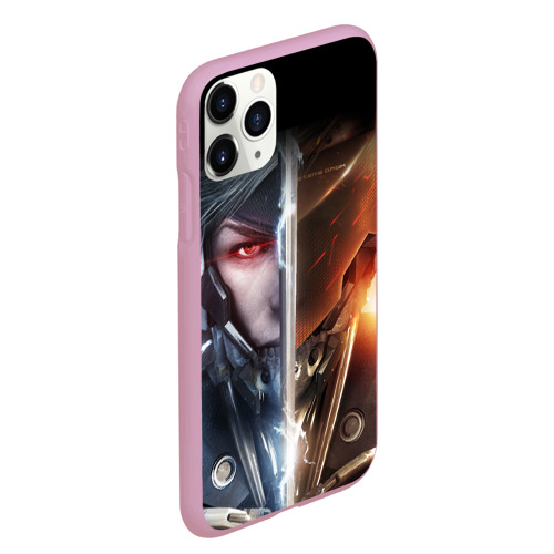 Чехол для iPhone 11 Pro Max матовый Metal gear Rising самурай, цвет розовый - фото 3