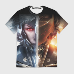 Мужская футболка 3D Metal gear Rising самурай