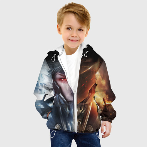 Детская куртка 3D Metal gear Rising самурай, цвет белый - фото 3
