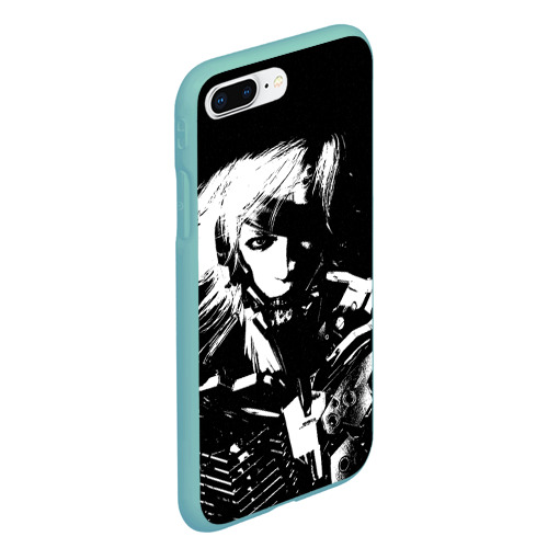 Чехол для iPhone 7Plus/8 Plus матовый METAL GEAR RISING - ЧБ ГЕРОЙ, цвет мятный - фото 3