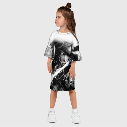 Детское платье 3D МЕТАЛ ГИР СОЛИД- METAL GEAR, цвет 3D печать - фото 3