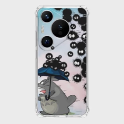 Чехол для Huawei Pura 70 Pro Тоторо бегущий от чернушек