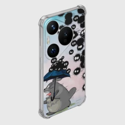 Чехол для Huawei Pura 70 Pro Тоторо бегущий от чернушек - фото 2