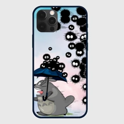 Чехол для iPhone 12 Pro Тоторо бегущий от чернушек