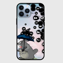Чехол для iPhone 13 Pro Max Тоторо бегущий от чернушек