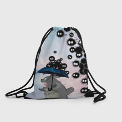 Рюкзак-мешок 3D Тоторо бегущий от чернушек