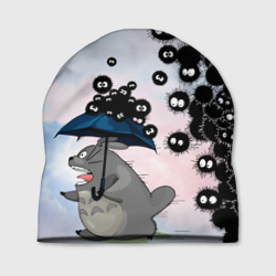 Шапка 3D Тоторо бегущий от чернушек