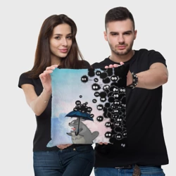 Подушка 3D Тоторо бегущий от чернушек - фото 2