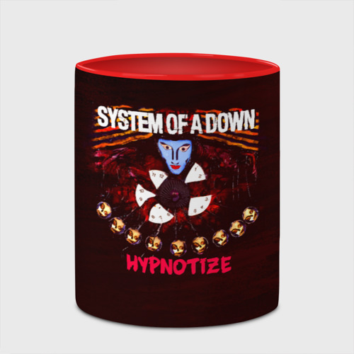 Кружка с полной запечаткой Hypnotize - System of a Down, цвет белый + красный - фото 4