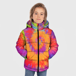Зимняя куртка для мальчиков 3D Тай дай в радуге - фото 2