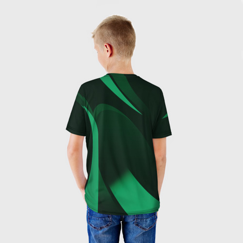 Детская футболка 3D с принтом Футбольный клуб АХМАТ | ЧЕЧНЯ, вид сзади #2