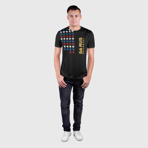 Мужская футболка 3D Slim Оренбург 56 RUS, цвет 3D печать - фото 4