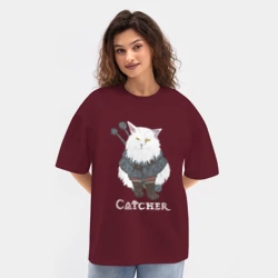 Женская футболка Oversize хлопок texturе Котьмак - фото 2