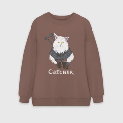 Женский свитшот oversize без начеса хлопок Котьмак