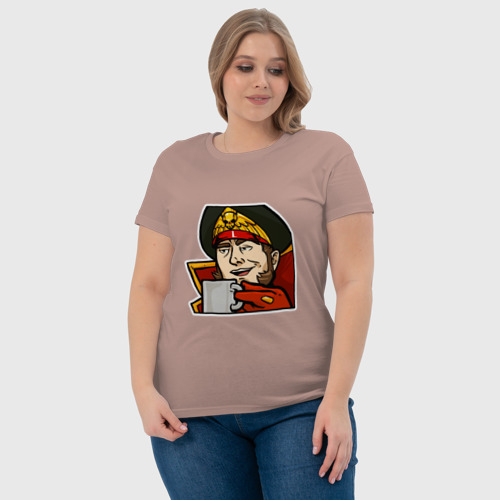Женская футболка хлопок с принтом Ciaphas Cain Mug (mug), фото #4