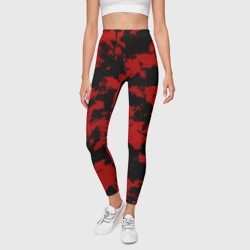 Леггинсы 3D Черно-красная абстракция - фото 2