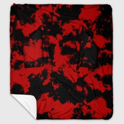 Плед с рукавами Черно-красная абстракция